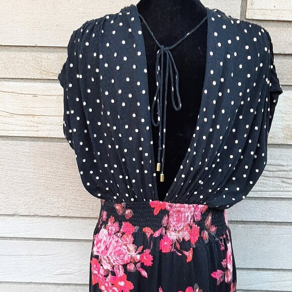 Free People Floral/Polka Dot Combination Maxi Dress - Picture 3 of 10